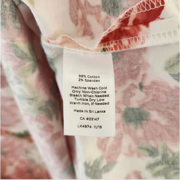 Talbots Size 14W Sleeveless Cotton Floral Sheath Dress Modest Summer Tea Preppy - Picture 9 of 12